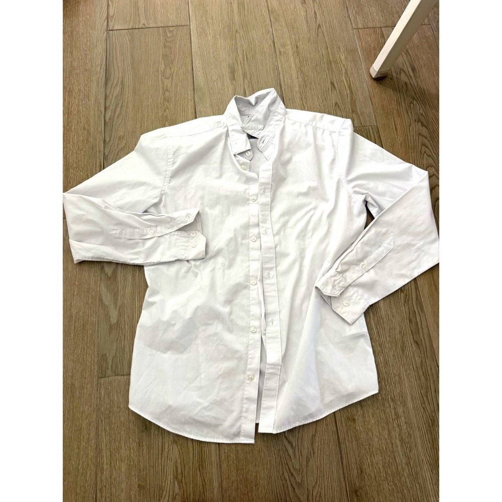 H&M Men's Slim Fit White Dress Shirt M Long Sleeve